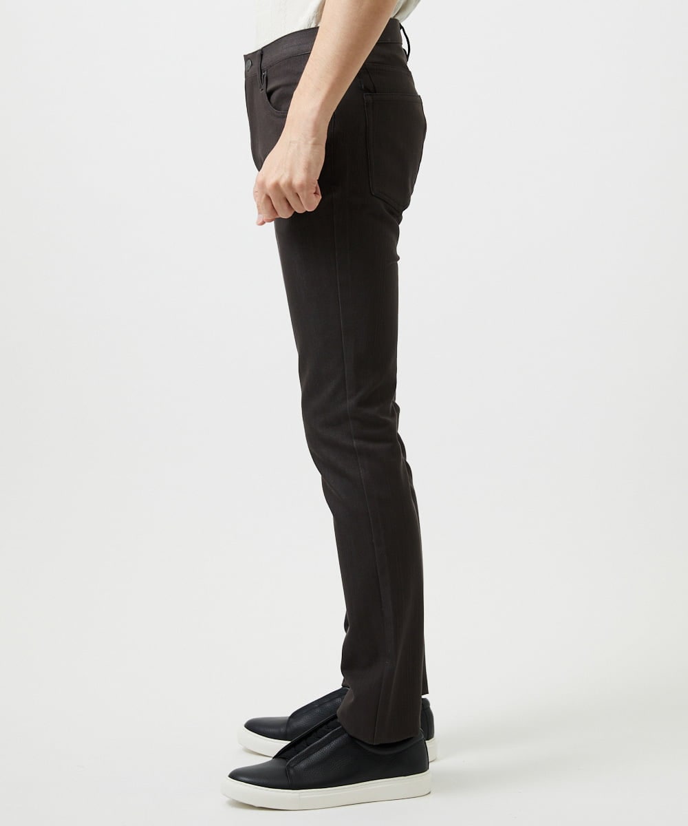 MNLDE50170 MICHEL KLEIN HOMME(ミッシェルクラン オム) 【撥水】プレビアシャンブレー5ポケットパンツ ブラウン
