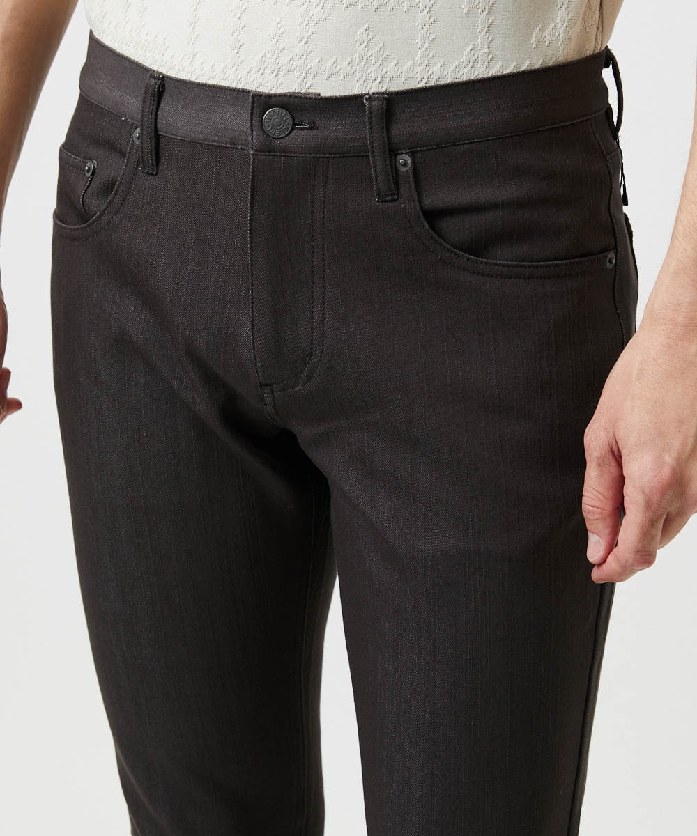 MNLDE50170 MICHEL KLEIN HOMME(ミッシェルクラン オム) 【撥水】プレビアシャンブレー5ポケットパンツ ブラウン