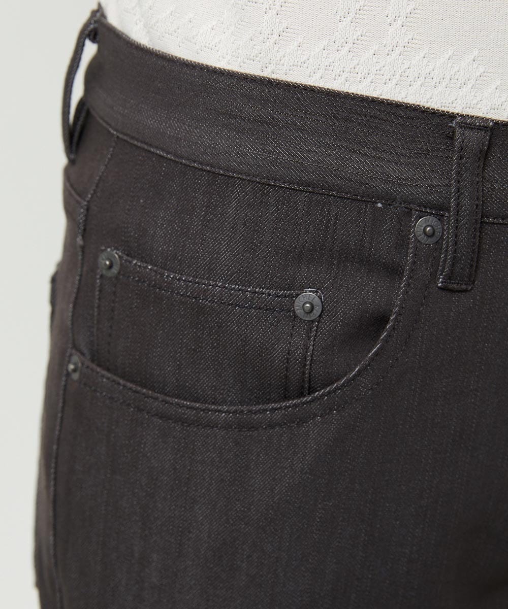 MNLDE50170 MICHEL KLEIN HOMME(ミッシェルクラン オム) 【撥水】プレビアシャンブレー5ポケットパンツ ブラウン