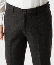 MNLDF05250 MICHEL KLEIN HOMME(ミッシェルクラン オム) ストライプスラックスパンツ ブラウン