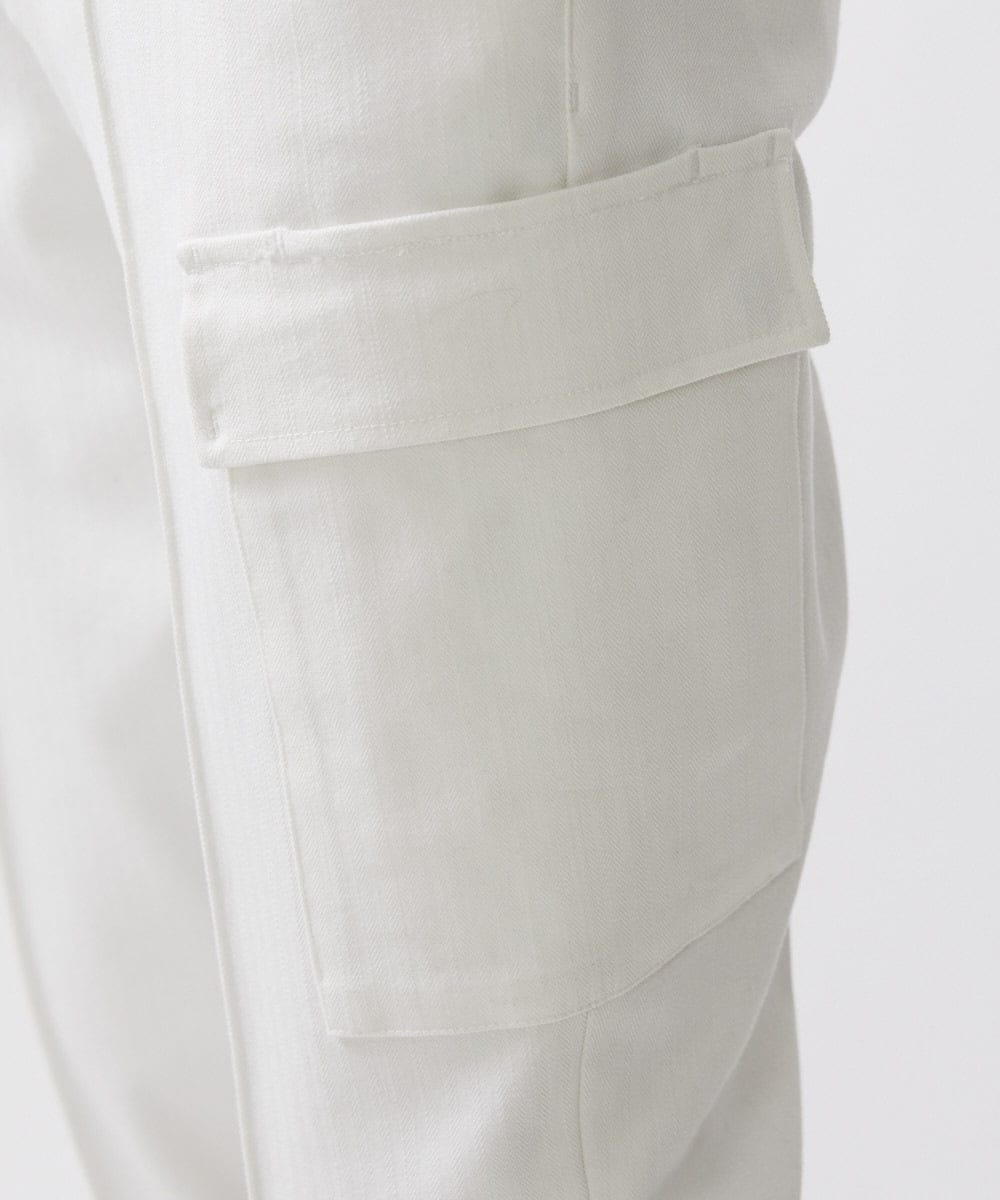 MNLDX62250 MICHEL KLEIN HOMME(ミッシェルクラン オム) プレビアシャンブレーカーゴパンツ 撥水 ホワイト(90)