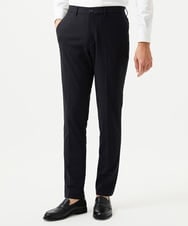 MNLGD03230 MICHEL KLEIN HOMME(ミッシェルクラン オム) 【セットアップ】コットンライクストレッチスラックスパンツ ブラック