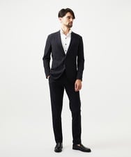 MNLGD03230 MICHEL KLEIN HOMME(ミッシェルクラン オム) 【セットアップ】コットンライクストレッチスラックスパンツ ブラック