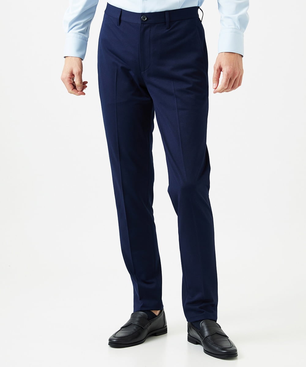 MNLGD55200 MICHEL KLEIN HOMME(ミッシェルクラン オム) 【セットアップ】メッシュテーラードスラックスパンツ ネイビー