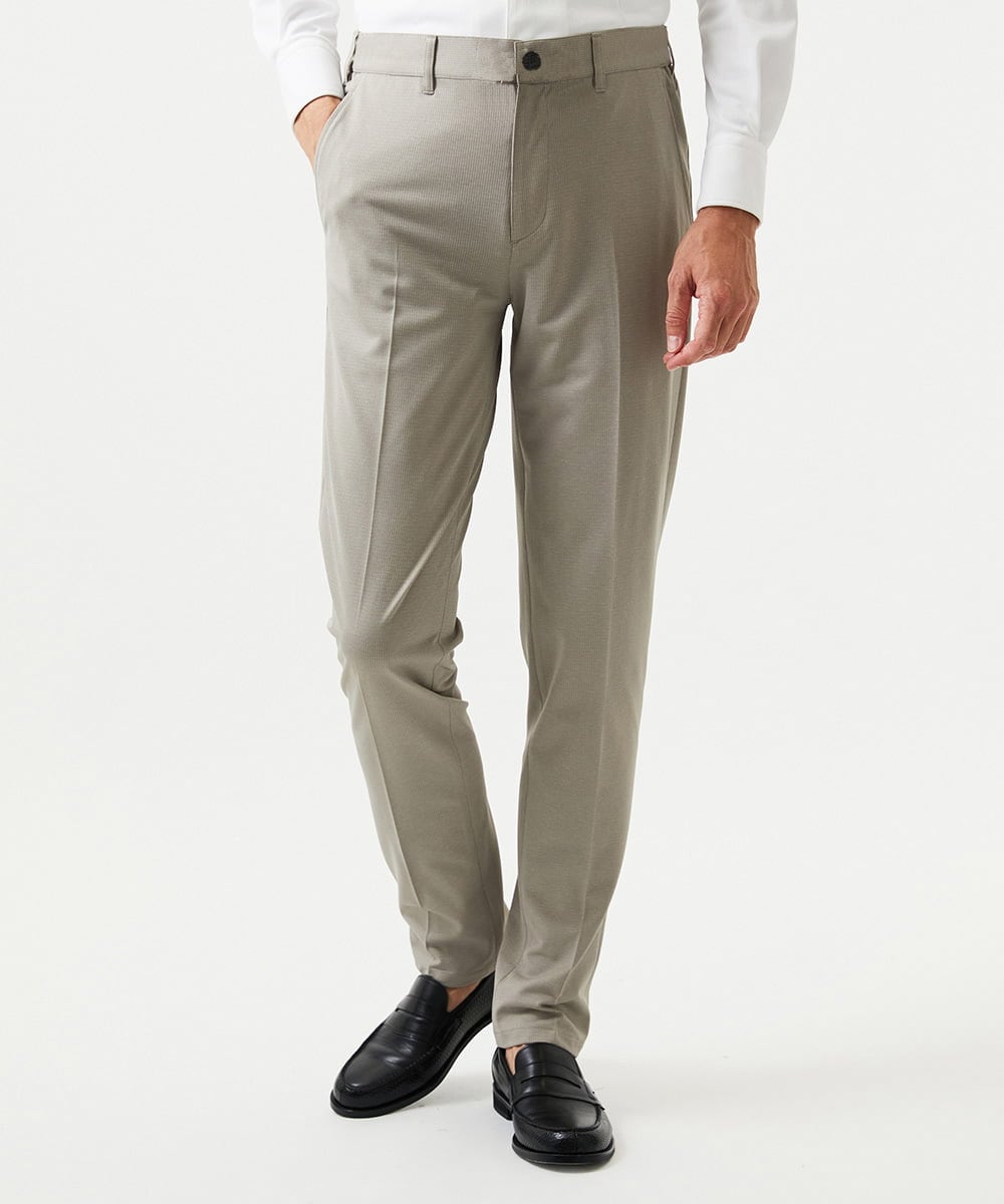 MNLGD55200 MICHEL KLEIN HOMME(ミッシェルクラン オム) 【セットアップ】メッシュテーラードスラックスパンツ ベージュ
