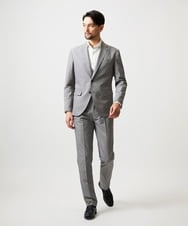 MNLGF06230 MICHEL KLEIN HOMME(ミッシェルクラン オム) 【セットアップ】メッシュプリントスラックスパンツ ライトグレー