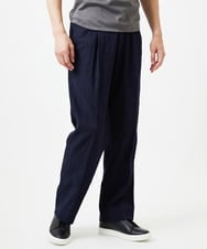 MNLGF72250 MICHEL KLEIN HOMME(ミッシェルクラン オム) 楊柳ワイドスラックスパンツ ネイビー