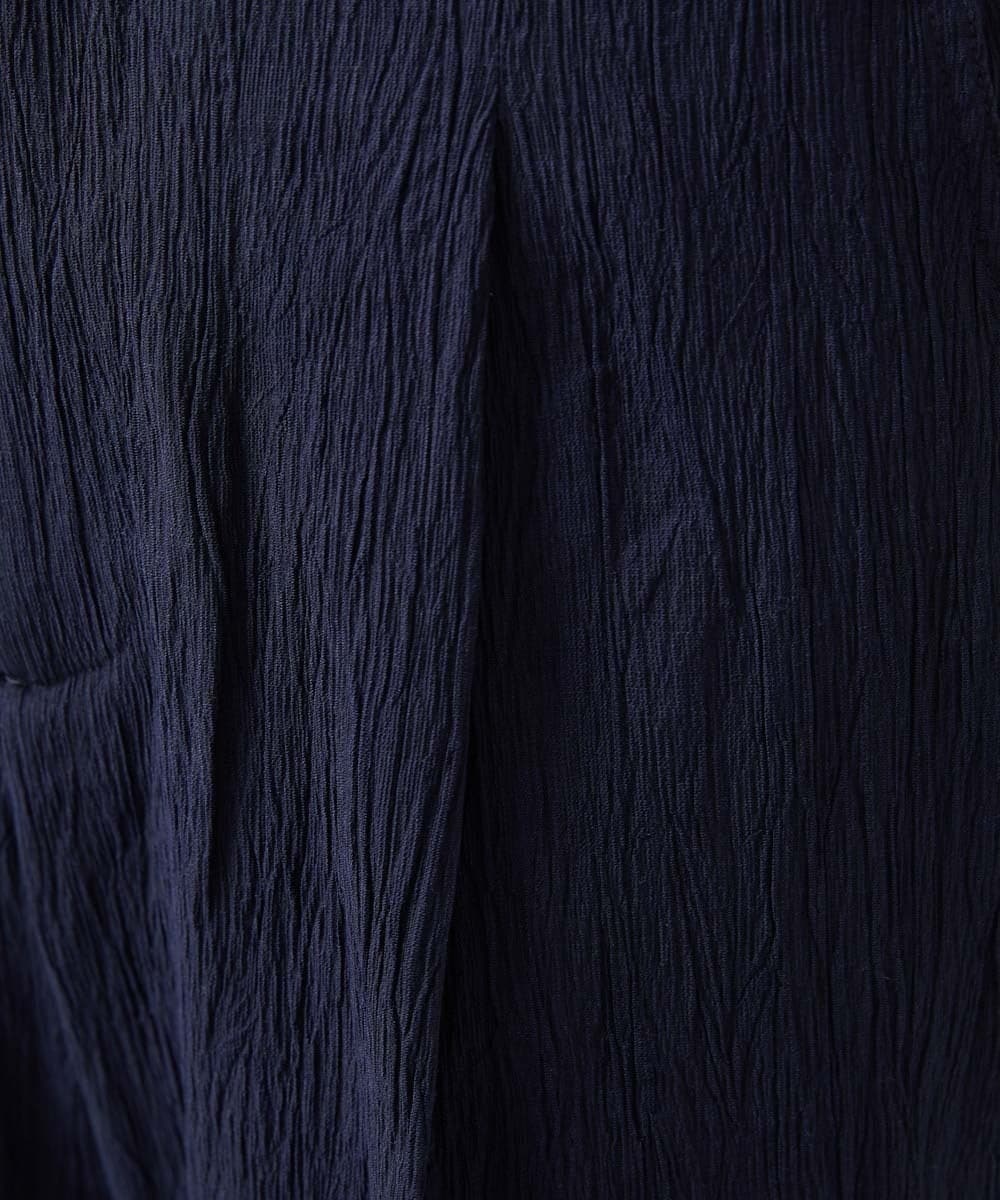 MNLGF72250 MICHEL KLEIN HOMME(ミッシェルクラン オム) 楊柳ワイドスラックスパンツ ネイビー