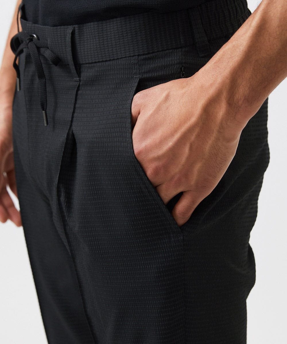 MNLJC63250 MICHEL KLEIN HOMME(ミッシェルクラン オム) 【セットアップ】ワンタックイージーパンツ ブラック