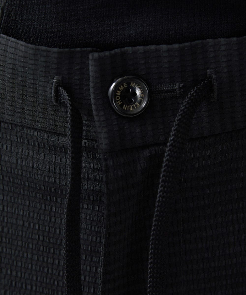 MNLJC63250 MICHEL KLEIN HOMME(ミッシェルクラン オム) 【セットアップ】ワンタックイージーパンツ ブラック