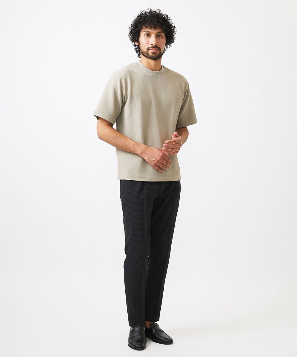 MNLJC63250 MICHEL KLEIN HOMME(ミッシェルクラン オム) 【セットアップ】ワンタックイージーパンツ ブラック