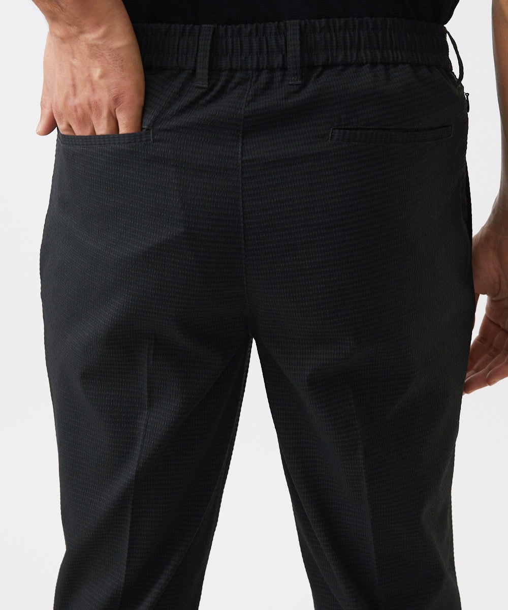 MNLJC63250 MICHEL KLEIN HOMME(ミッシェルクラン オム) 【セットアップ】ワンタックイージーパンツ ブラック