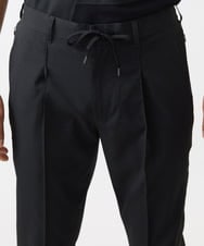 MNLJC63250 MICHEL KLEIN HOMME(ミッシェルクラン オム) 【セットアップ】ワンタックイージーパンツ ブラック