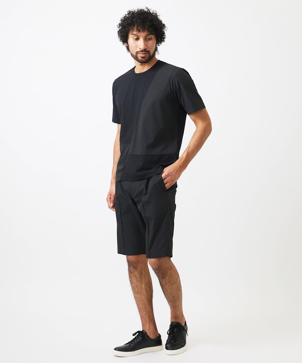 MNLJC65230 MICHEL KLEIN HOMME(ミッシェルクラン オム) 【セットアップ】ショート丈パンツ ブラック