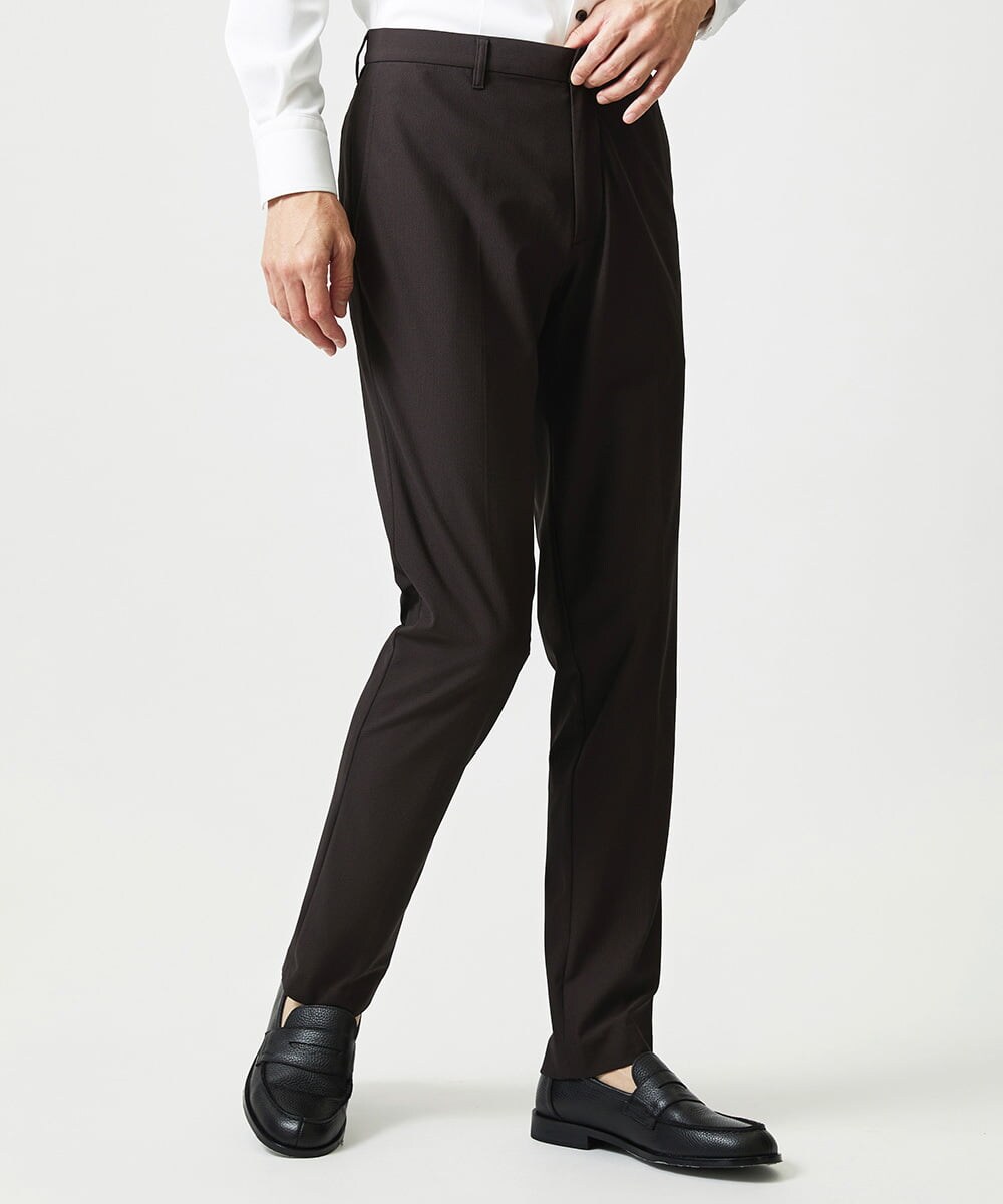 MNLJF01230 MICHEL KLEIN HOMME(ミッシェルクラン オム) 【セットアップ】トリコットメッシュスラックスジャケット ブラウン