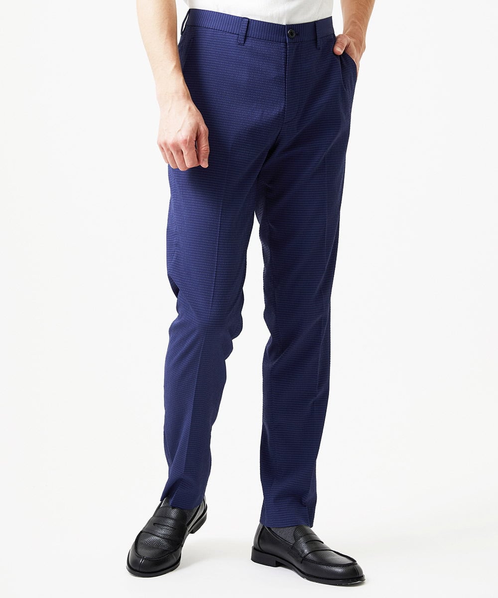 MNLJF09200 MICHEL KLEIN HOMME(ミッシェルクラン オム) 【セットアップ】サッカースラックスパンツ ブルー