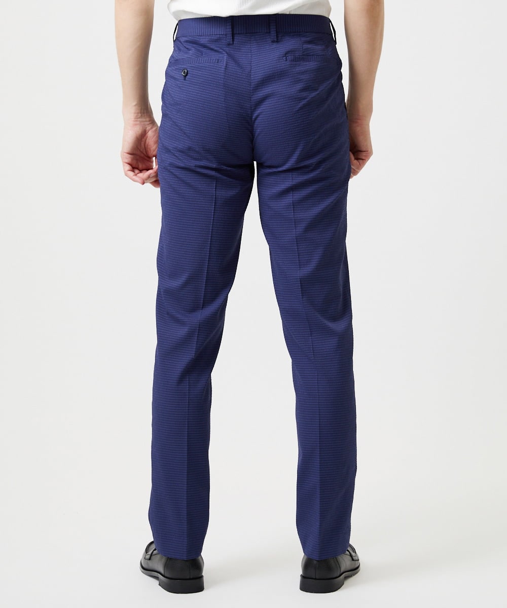 MNLJF09200 MICHEL KLEIN HOMME(ミッシェルクラン オム) 【セットアップ】サッカースラックスパンツ ブルー