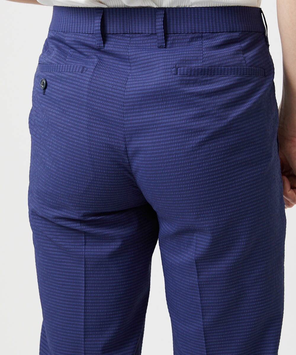 MNLJF09200 MICHEL KLEIN HOMME(ミッシェルクラン オム) 【セットアップ】サッカースラックスパンツ ブルー