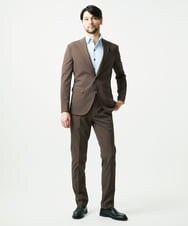 MNLJF09200 MICHEL KLEIN HOMME(ミッシェルクラン オム) 【セットアップ】サッカースラックスパンツ ブラウン