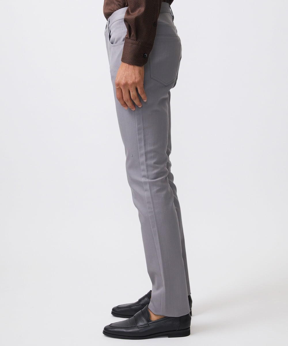 MNLTB50170 MICHEL KLEIN HOMME(ミッシェルクラン オム) 【撥水】プレビアシャンブレー5ポケットパンツ グレー