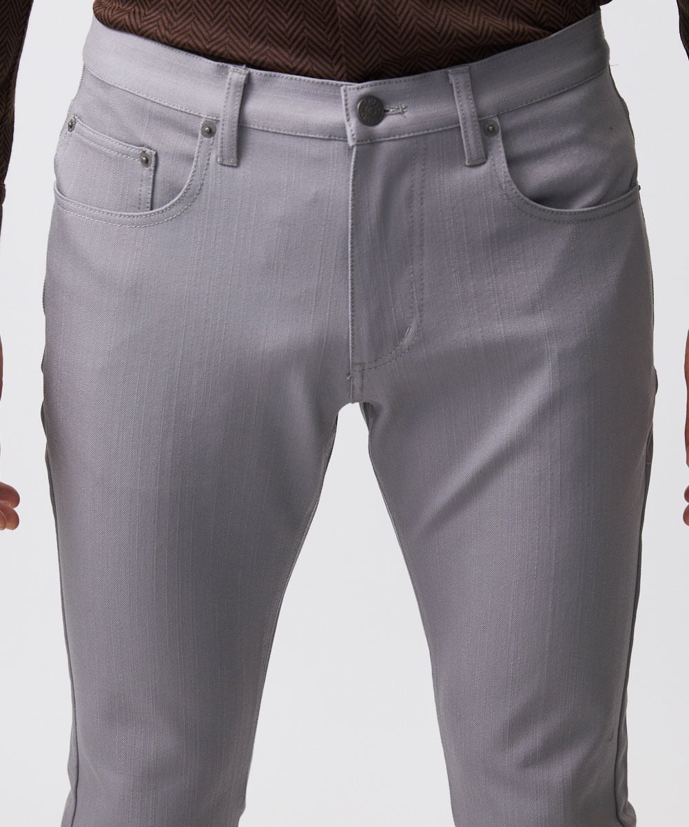 MNLTB50170 MICHEL KLEIN HOMME(ミッシェルクラン オム) 【撥水】プレビアシャンブレー5ポケットパンツ グレー