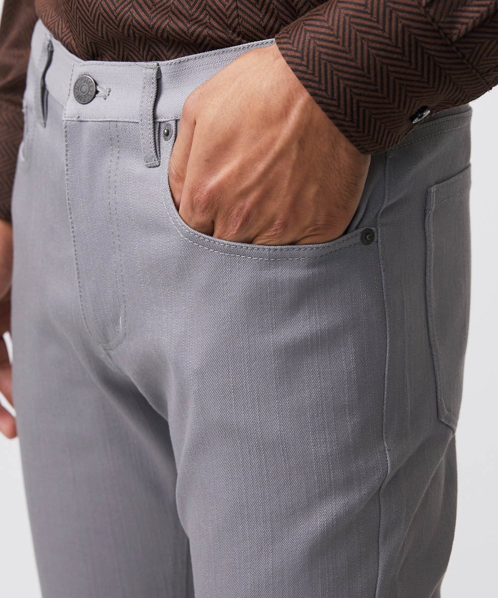 MNLTB50170 MICHEL KLEIN HOMME(ミッシェルクラン オム) 【撥水】プレビアシャンブレー5ポケットパンツ グレー