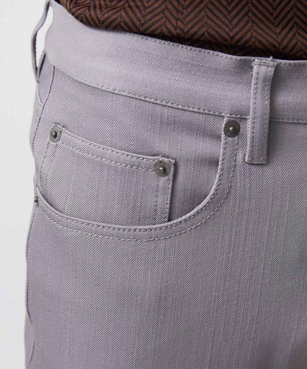 MNLTB50170 MICHEL KLEIN HOMME(ミッシェルクラン オム) 【撥水】プレビアシャンブレー5ポケットパンツ グレー