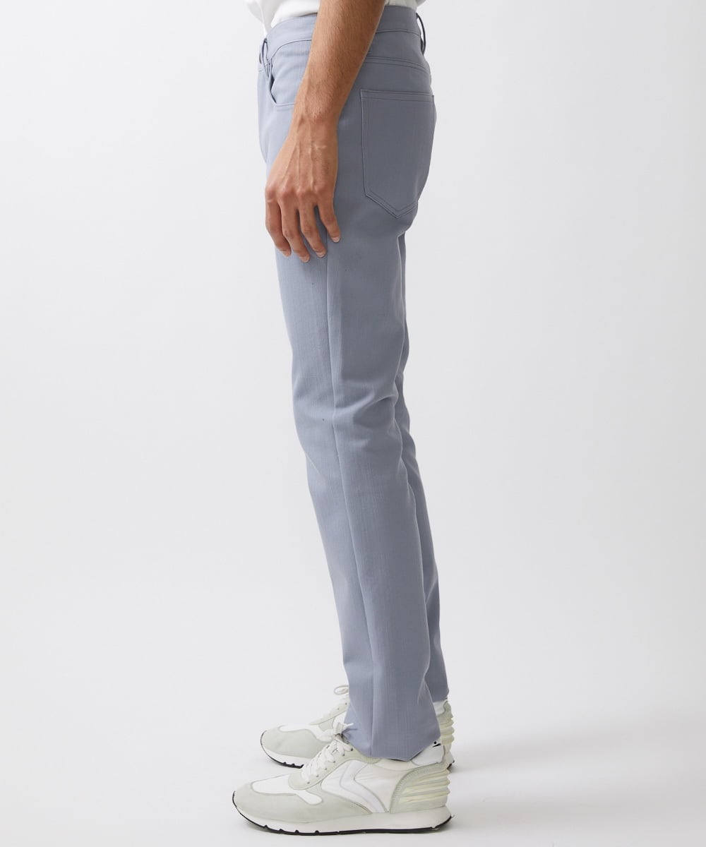 MNLTW50170 MICHEL KLEIN HOMME(ミッシェルクラン オム) 【撥水】プレビアシャンブレー5ポケットパンツ ライトブルー