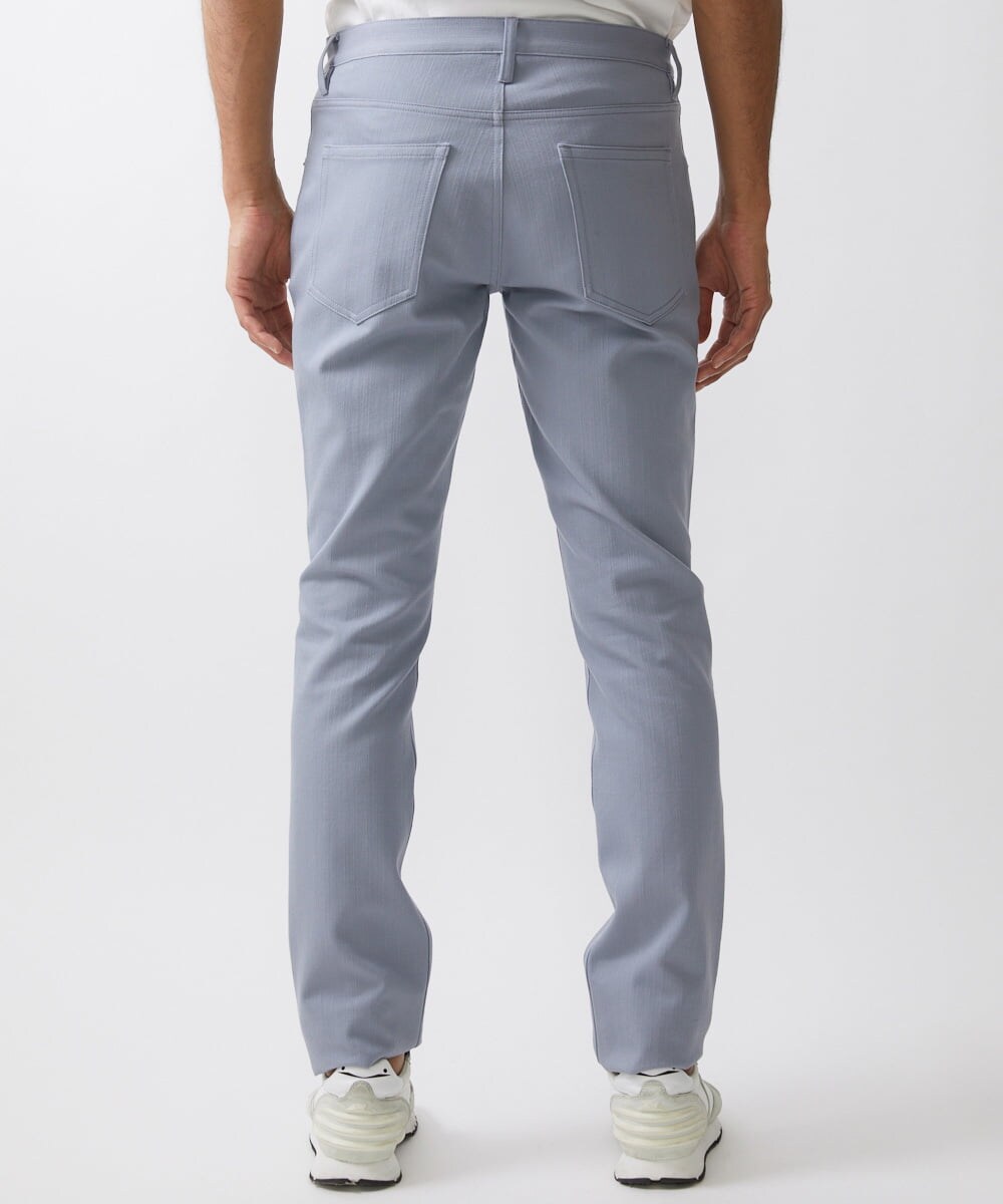 MNLTW50170 MICHEL KLEIN HOMME(ミッシェルクラン オム) 【撥水】プレビアシャンブレー5ポケットパンツ ライトブルー