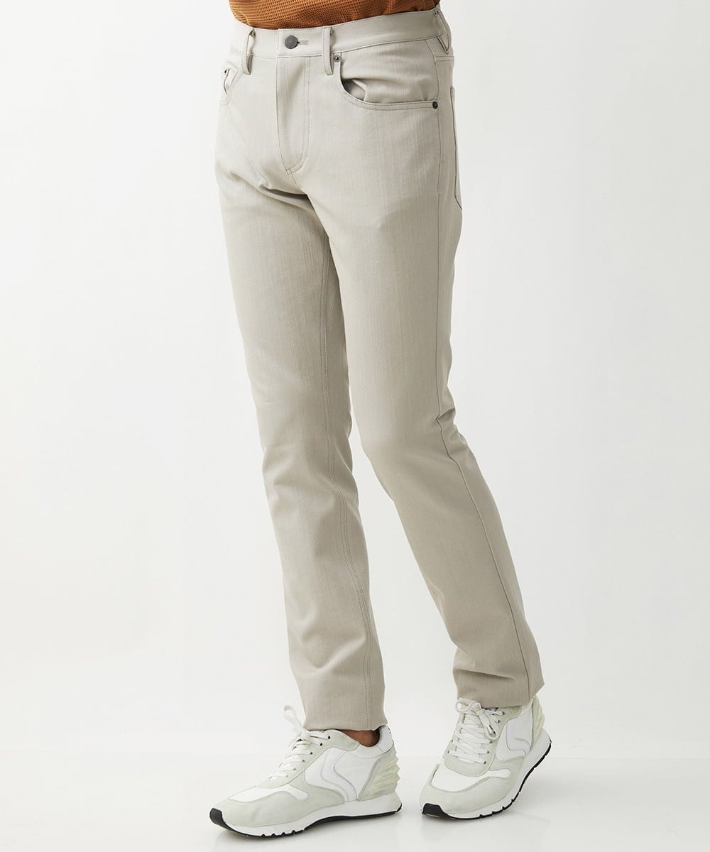 MNLTW50170 MICHEL KLEIN HOMME(ミッシェルクラン オム) 【撥水】プレビアシャンブレー5ポケットパンツ ベージュ