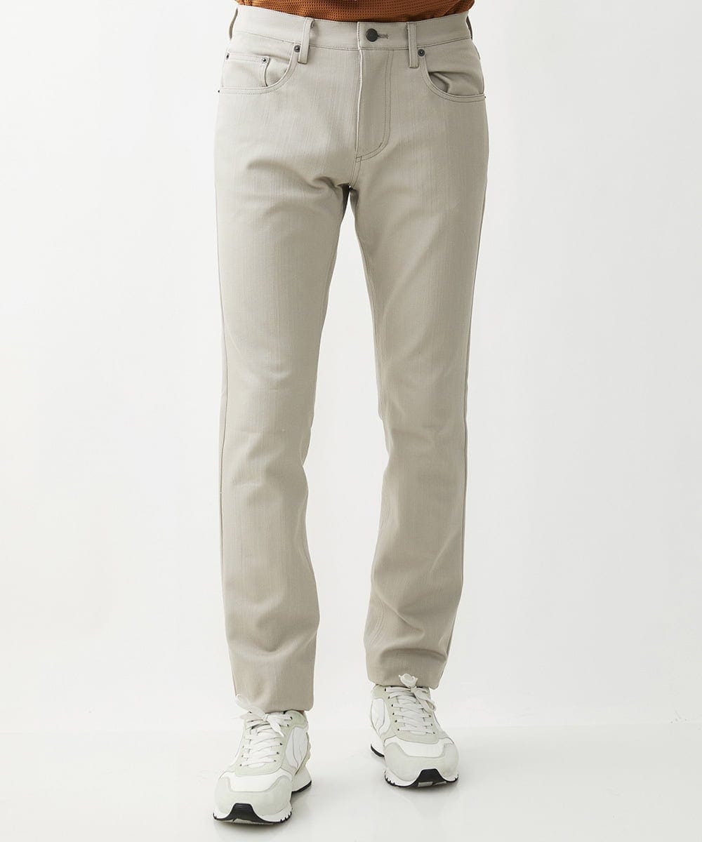 MNLTW50170 MICHEL KLEIN HOMME(ミッシェルクラン オム) 【撥水】プレビアシャンブレー5ポケットパンツ ベージュ