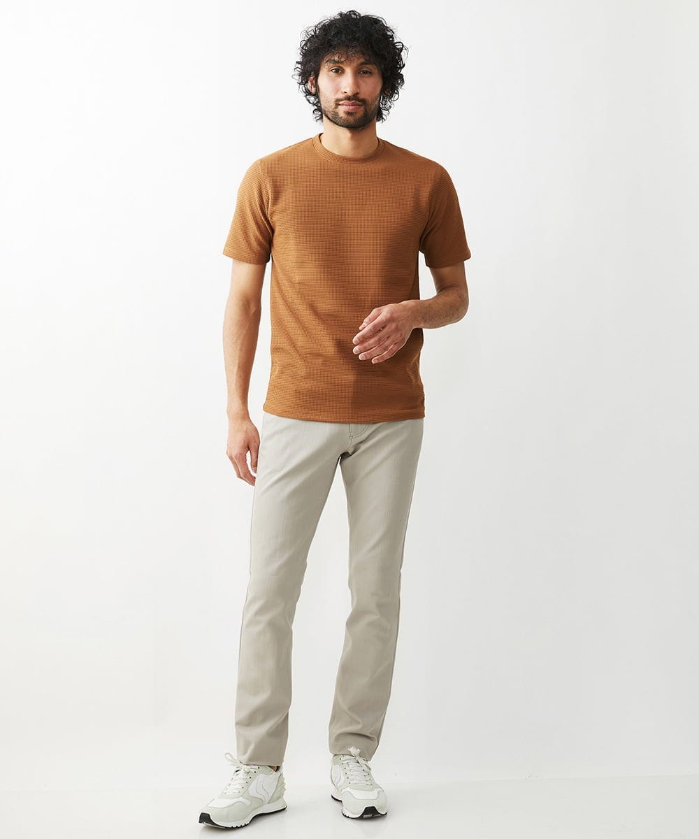 MNLTW50170 MICHEL KLEIN HOMME(ミッシェルクラン オム) 【撥水】プレビアシャンブレー5ポケットパンツ ベージュ