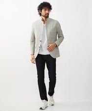 MNLTW50170 MICHEL KLEIN HOMME(ミッシェルクラン オム) 【撥水】プレビアシャンブレー5ポケットパンツ ブラック