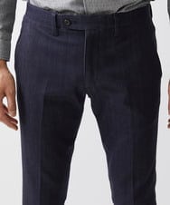 MNLTW55190 MICHEL KLEIN HOMME(ミッシェルクラン オム) 【撥水】プレビアシャンブレースラックスパンツ ネイビー