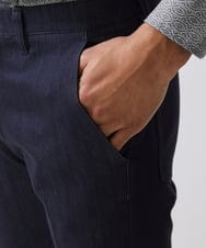 MNLTW55190 MICHEL KLEIN HOMME(ミッシェルクラン オム) 【撥水】プレビアシャンブレースラックスパンツ ネイビー