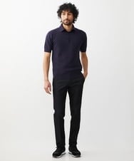 MNLTW55190 MICHEL KLEIN HOMME(ミッシェルクラン オム) 【撥水】プレビアシャンブレースラックスパンツ ブラック