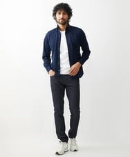 MNLTX50170 MICHEL KLEIN HOMME(ミッシェルクラン オム) 【撥水】プレビアシャンブレー5ポケットパンツ ネイビー