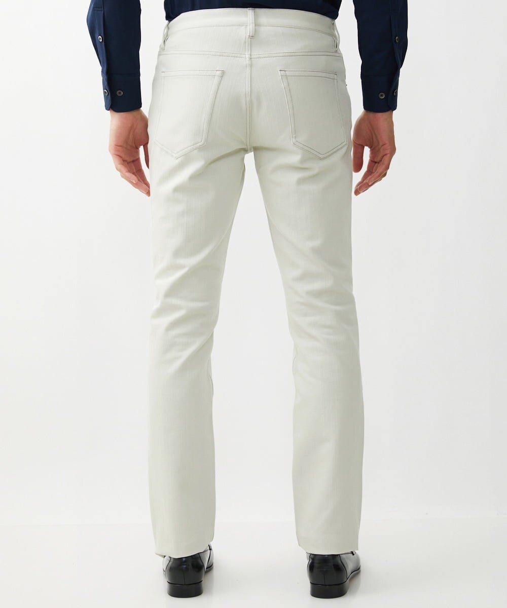 MNLTX50170 MICHEL KLEIN HOMME(ミッシェルクラン オム) 【撥水】プレビアシャンブレー5ポケットパンツ ベージュ