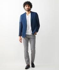 MNLTX50170 MICHEL KLEIN HOMME(ミッシェルクラン オム) 【撥水】プレビアシャンブレー5ポケットパンツ グレー