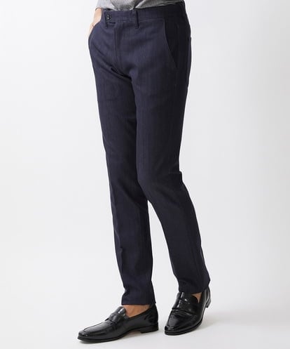 MNLTX55190 MICHEL KLEIN HOMME 【撥水】プレビアシャンブレースラックスパンツ
