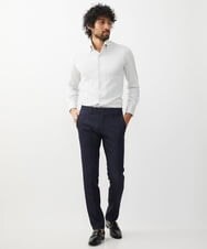 MNLTX55190 MICHEL KLEIN HOMME(ミッシェルクラン オム) 【撥水】プレビアシャンブレースラックスパンツ ネイビー