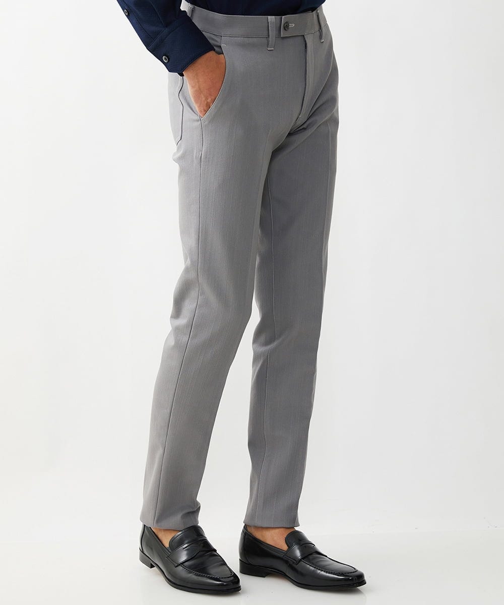 MNLTX55190 MICHEL KLEIN HOMME(ミッシェルクラン オム) 【撥水】プレビアシャンブレースラックスパンツ グレー