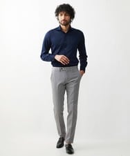 MNLTX55190 MICHEL KLEIN HOMME(ミッシェルクラン オム) 【撥水】プレビアシャンブレースラックスパンツ グレー