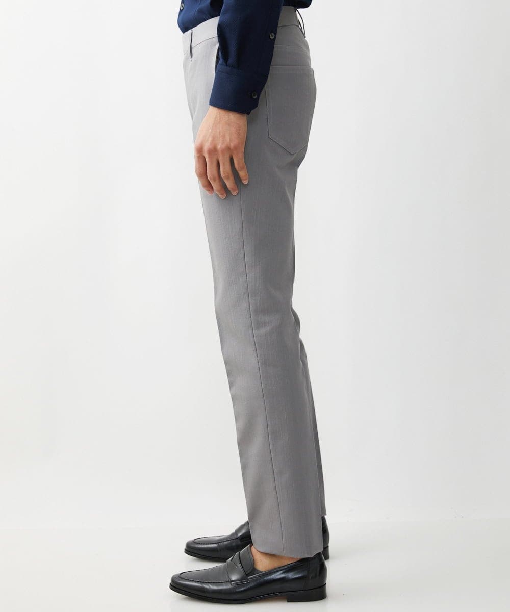 MNLTX55190 MICHEL KLEIN HOMME(ミッシェルクラン オム) 【撥水】プレビアシャンブレースラックスパンツ グレー