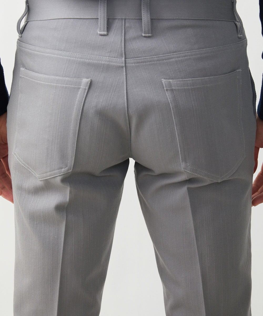 MNLTX55190 MICHEL KLEIN HOMME(ミッシェルクラン オム) 【撥水】プレビアシャンブレースラックスパンツ グレー