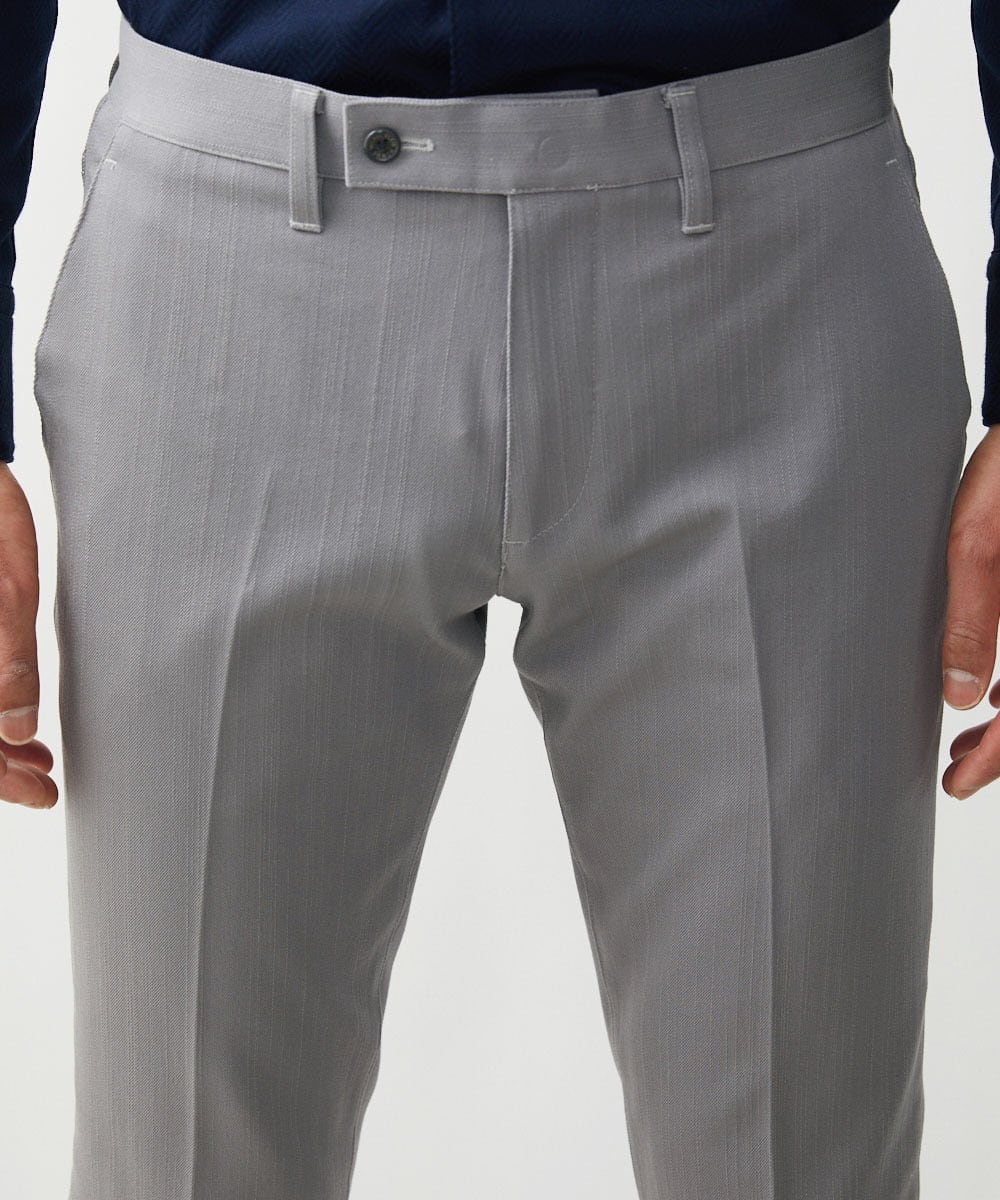 MNLTX55190 MICHEL KLEIN HOMME(ミッシェルクラン オム) 【撥水】プレビアシャンブレースラックスパンツ グレー
