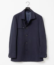 MNUAA01530 MICHEL KLEIN HOMME(ミッシェルクラン オム) ウール調スタンドカラーショートコート ネイビー