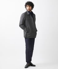 MNUAA01530 MICHEL KLEIN HOMME(ミッシェルクラン オム) ウール調スタンドカラーショートコート ダークグレー
