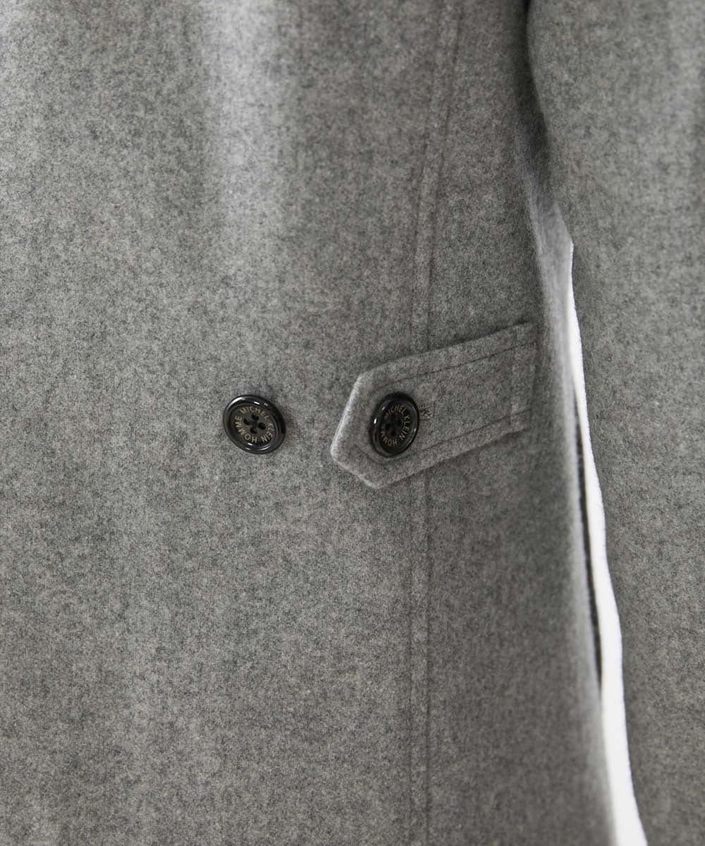 MNUCC11590 MICHEL KLEIN HOMME(ミッシェルクラン オム) スタンドカラーウールコート グレー