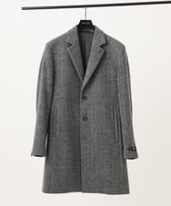MNUCD43630 MICHEL KLEIN HOMME(ミッシェルクラン オム) ウールヘリンボンチェスターコート グレー